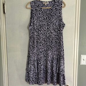 Michael Kors Blue/Purple  and White Mini Dress